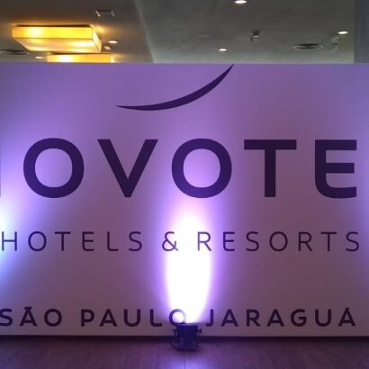 portico e banner de backdrop - estrutura metalica - sp